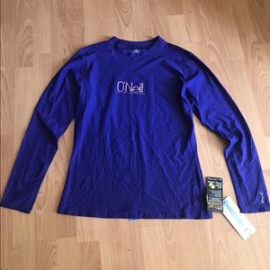 - O’neils women’s LS crew shirt purple size…